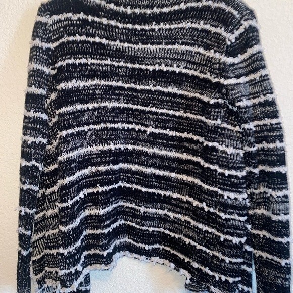 Anthropologie LA FEE VERTE sweater fringe ball boho chunky S cardigan mob - Picture 8 of 8